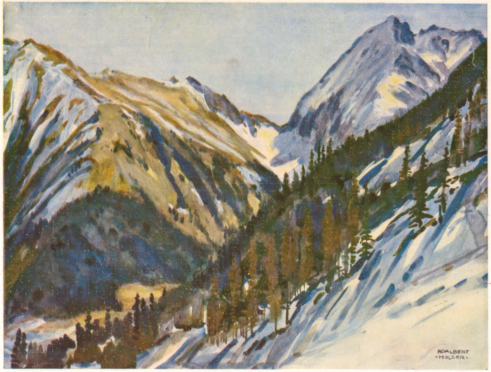 Adalbert Holzer - Vorfruehling in den Lechtaler Alpen um 1925p.jpg
