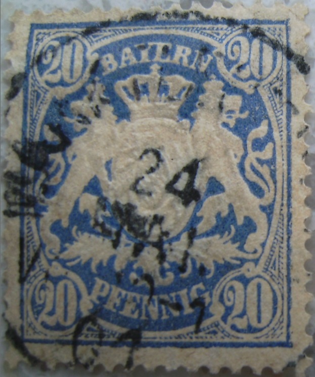 Briefmarke 20 Pfennig Blau 1901paint.jpg